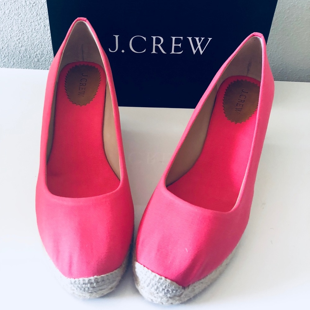Jcrew Espadrilles in Coral Pink NIB - Size 12